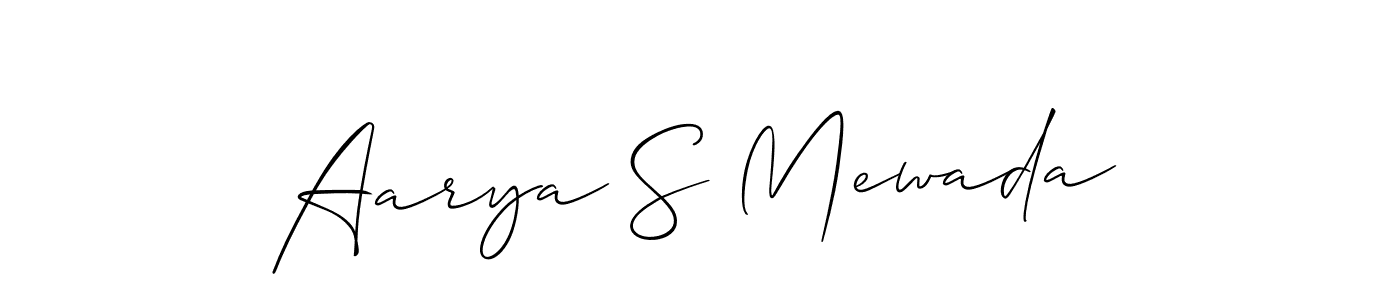 You can use this online signature creator to create a handwritten signature for the name Aarya S Mewada. This is the best online autograph maker. Aarya S Mewada signature style 2 images and pictures png