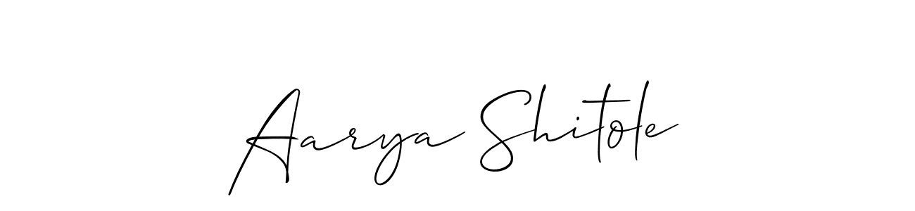Similarly Allison_Script is the best handwritten signature design. Signature creator online .You can use it as an online autograph creator for name Aarya Shitole. Aarya Shitole signature style 2 images and pictures png