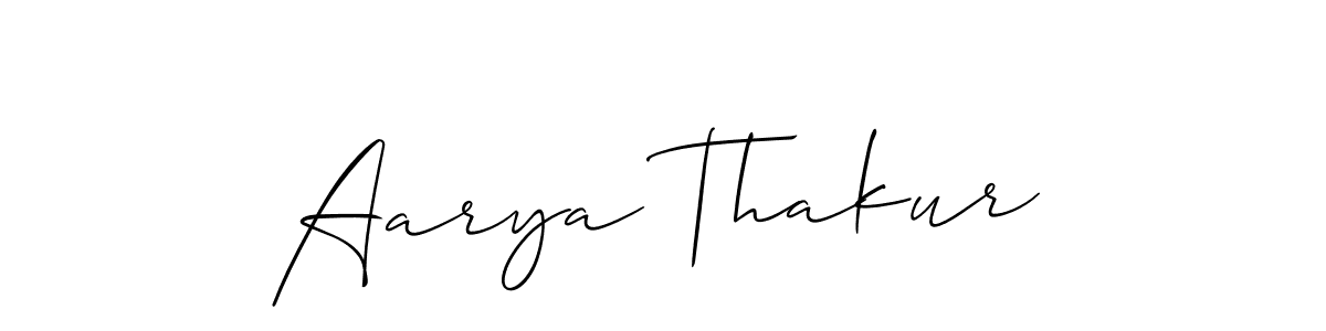 Make a beautiful signature design for name Aarya Thakur. With this signature (Allison_Script) style, you can create a handwritten signature for free. Aarya Thakur signature style 2 images and pictures png