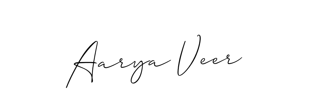 Aarya Veer stylish signature style. Best Handwritten Sign (Allison_Script) for my name. Handwritten Signature Collection Ideas for my name Aarya Veer. Aarya Veer signature style 2 images and pictures png