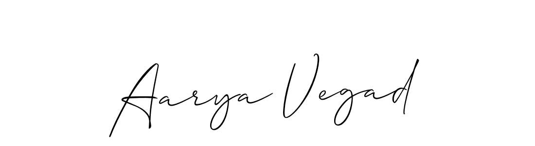 Make a beautiful signature design for name Aarya Vegad. Use this online signature maker to create a handwritten signature for free. Aarya Vegad signature style 2 images and pictures png