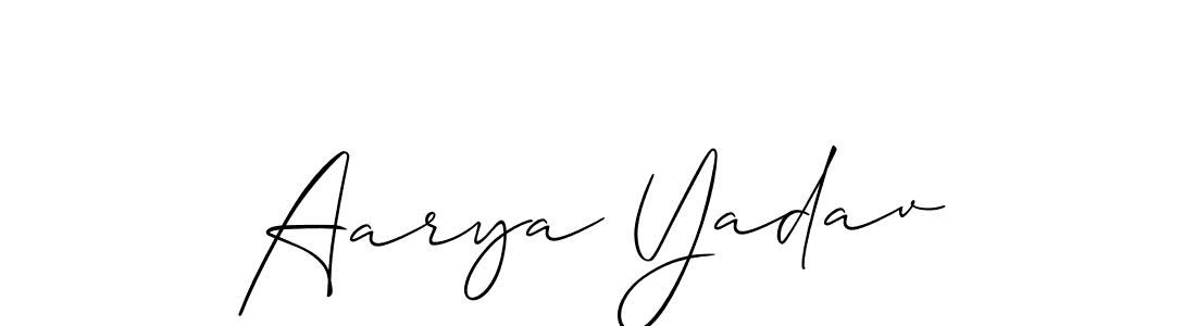 How to make Aarya Yadav name signature. Use Allison_Script style for creating short signs online. This is the latest handwritten sign. Aarya Yadav signature style 2 images and pictures png