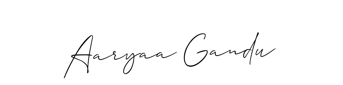 Make a beautiful signature design for name Aaryaa Gandu. Use this online signature maker to create a handwritten signature for free. Aaryaa Gandu signature style 2 images and pictures png