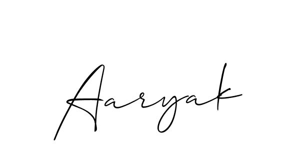 Similarly Allison_Script is the best handwritten signature design. Signature creator online .You can use it as an online autograph creator for name Aaryak. Aaryak signature style 2 images and pictures png