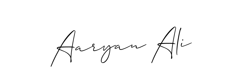 How to Draw Aaryan Ali signature style? Allison_Script is a latest design signature styles for name Aaryan Ali. Aaryan Ali signature style 2 images and pictures png