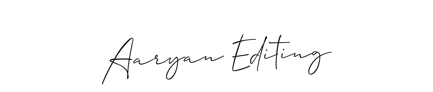 Make a beautiful signature design for name Aaryan Editing. Use this online signature maker to create a handwritten signature for free. Aaryan Editing signature style 2 images and pictures png