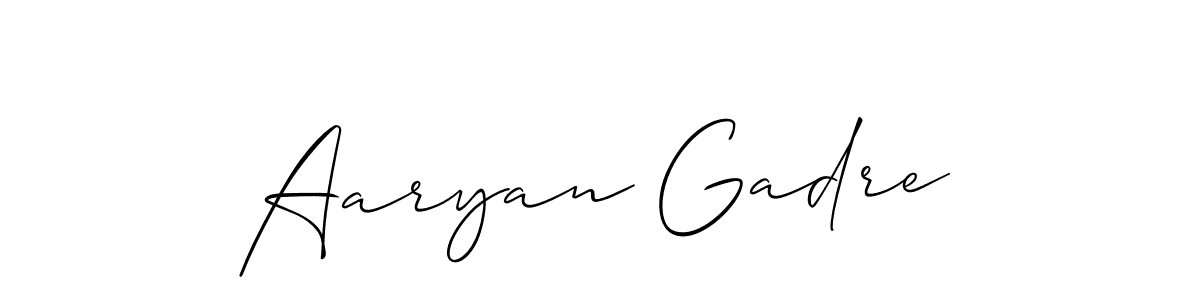 Also we have Aaryan Gadre name is the best signature style. Create professional handwritten signature collection using Allison_Script autograph style. Aaryan Gadre signature style 2 images and pictures png