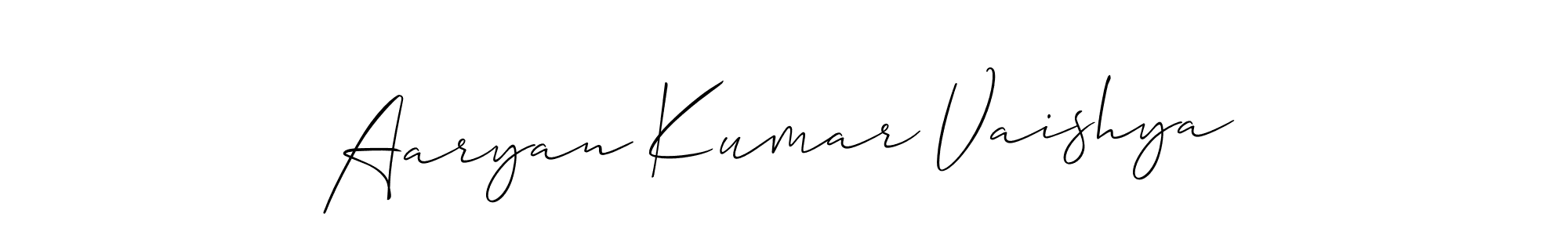 How to make Aaryan Kumar Vaishya signature? Allison_Script is a professional autograph style. Create handwritten signature for Aaryan Kumar Vaishya name. Aaryan Kumar Vaishya signature style 2 images and pictures png