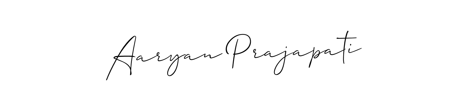 Also You can easily find your signature by using the search form. We will create Aaryan Prajapati name handwritten signature images for you free of cost using Allison_Script sign style. Aaryan Prajapati signature style 2 images and pictures png