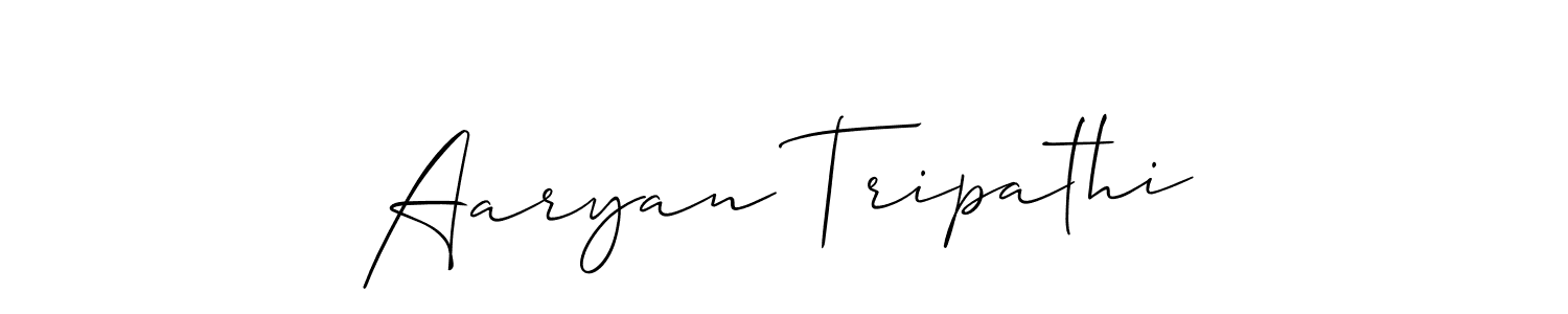 Also we have Aaryan Tripathi name is the best signature style. Create professional handwritten signature collection using Allison_Script autograph style. Aaryan Tripathi signature style 2 images and pictures png