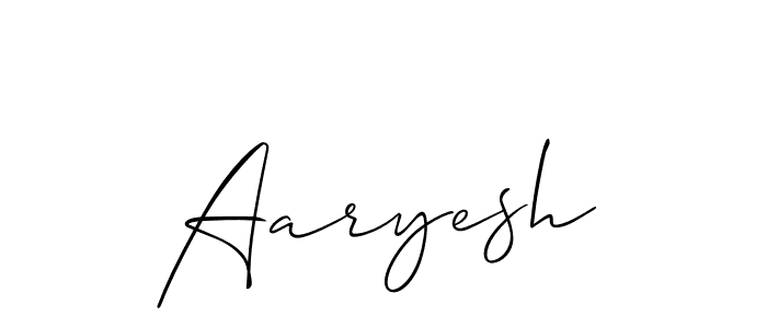 Design your own signature with our free online signature maker. With this signature software, you can create a handwritten (Allison_Script) signature for name Aaryesh. Aaryesh signature style 2 images and pictures png