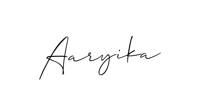 Create a beautiful signature design for name Aaryika. With this signature (Allison_Script) fonts, you can make a handwritten signature for free. Aaryika signature style 2 images and pictures png