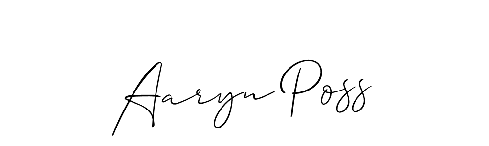 Also You can easily find your signature by using the search form. We will create Aaryn Poss name handwritten signature images for you free of cost using Allison_Script sign style. Aaryn Poss signature style 2 images and pictures png