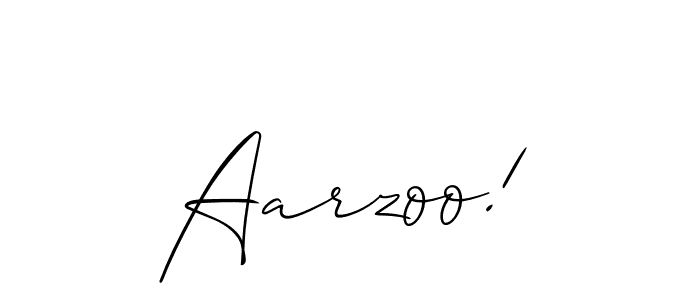 Also You can easily find your signature by using the search form. We will create Aarzoo! name handwritten signature images for you free of cost using Allison_Script sign style. Aarzoo! signature style 2 images and pictures png