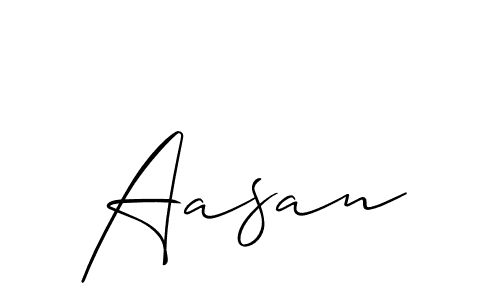 Aasan stylish signature style. Best Handwritten Sign (Allison_Script) for my name. Handwritten Signature Collection Ideas for my name Aasan. Aasan signature style 2 images and pictures png