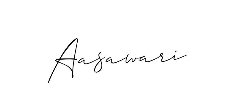 Design your own signature with our free online signature maker. With this signature software, you can create a handwritten (Allison_Script) signature for name Aasawari. Aasawari signature style 2 images and pictures png