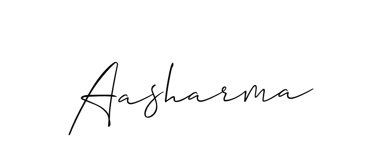 How to Draw Aasharma signature style? Allison_Script is a latest design signature styles for name Aasharma. Aasharma signature style 2 images and pictures png