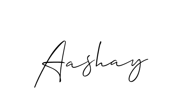 How to make Aashay signature? Allison_Script is a professional autograph style. Create handwritten signature for Aashay name. Aashay signature style 2 images and pictures png