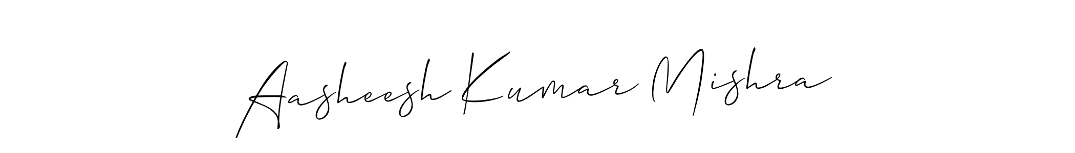 Make a beautiful signature design for name Aasheesh Kumar Mishra. With this signature (Allison_Script) style, you can create a handwritten signature for free. Aasheesh Kumar Mishra signature style 2 images and pictures png