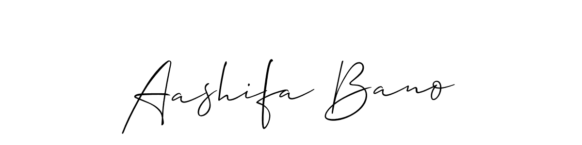 Design your own signature with our free online signature maker. With this signature software, you can create a handwritten (Allison_Script) signature for name Aashifa Bano. Aashifa Bano signature style 2 images and pictures png