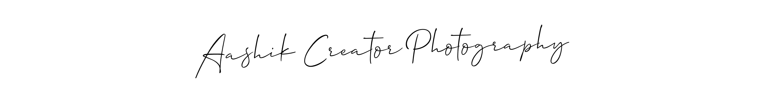 Also You can easily find your signature by using the search form. We will create Aashik Creator Photography name handwritten signature images for you free of cost using Allison_Script sign style. Aashik Creator Photography signature style 2 images and pictures png