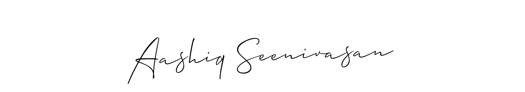 Make a beautiful signature design for name Aashiq Seenivasan. Use this online signature maker to create a handwritten signature for free. Aashiq Seenivasan signature style 2 images and pictures png