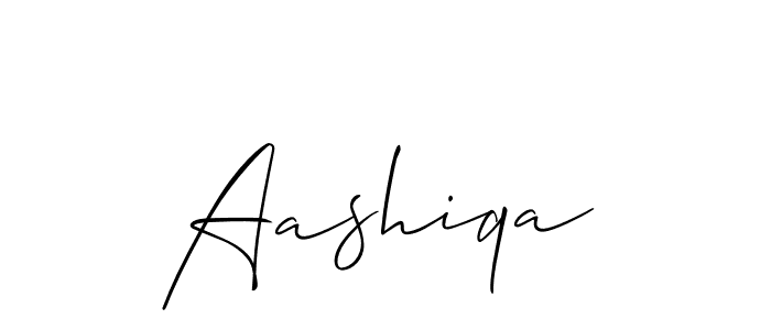 Create a beautiful signature design for name Aashiqa. With this signature (Allison_Script) fonts, you can make a handwritten signature for free. Aashiqa signature style 2 images and pictures png