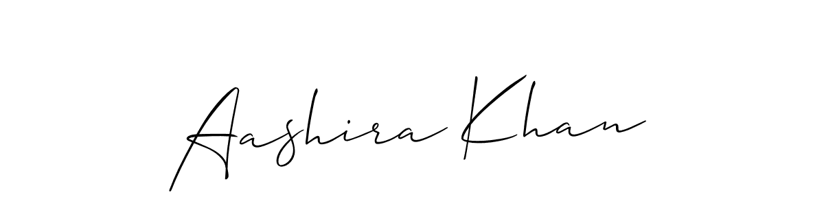 Make a beautiful signature design for name Aashira Khan. With this signature (Allison_Script) style, you can create a handwritten signature for free. Aashira Khan signature style 2 images and pictures png