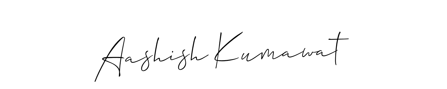 Make a short Aashish Kumawat signature style. Manage your documents anywhere anytime using Allison_Script. Create and add eSignatures, submit forms, share and send files easily. Aashish Kumawat signature style 2 images and pictures png