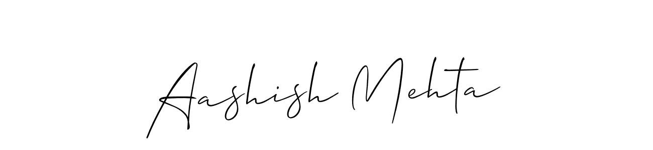 How to make Aashish Mehta signature? Allison_Script is a professional autograph style. Create handwritten signature for Aashish Mehta name. Aashish Mehta signature style 2 images and pictures png