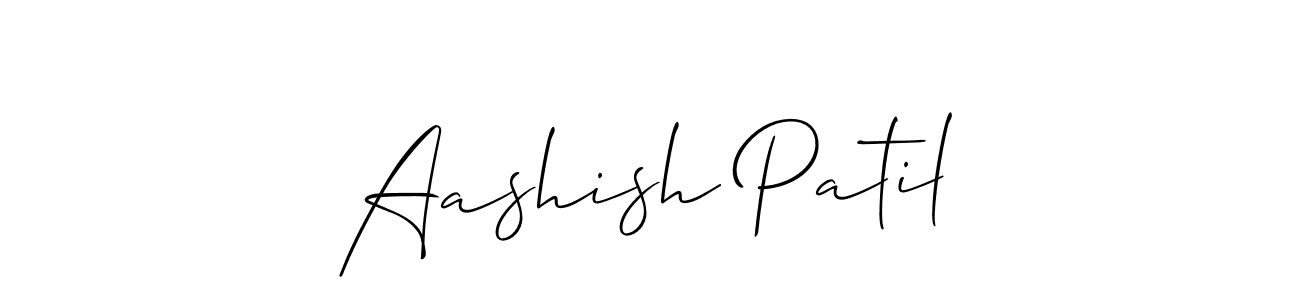 Create a beautiful signature design for name Aashish Patil. With this signature (Allison_Script) fonts, you can make a handwritten signature for free. Aashish Patil signature style 2 images and pictures png