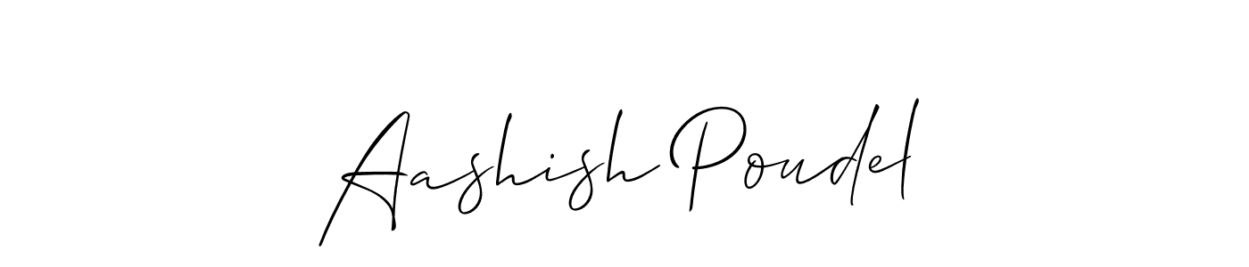 You should practise on your own different ways (Allison_Script) to write your name (Aashish Poudel) in signature. don't let someone else do it for you. Aashish Poudel signature style 2 images and pictures png