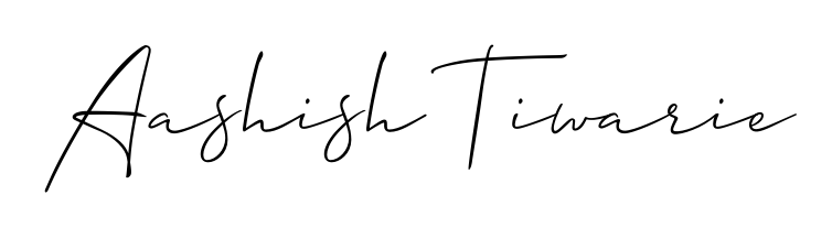 Looking for an artistic signature for Aashish Tiwarie? The Allison_Script calligraphy style gives a sophisticated flow suitable for business cards and emails. Aashish Tiwarie signature style 2 images and pictures png