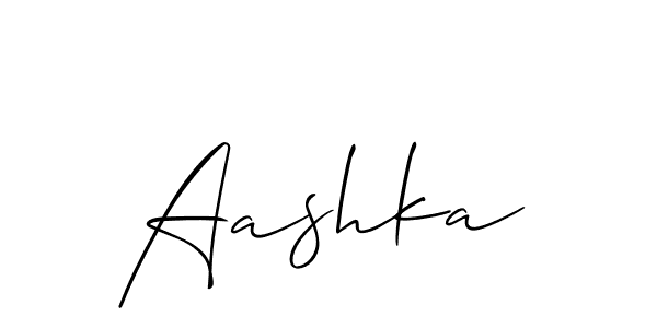 Also we have Aashka name is the best signature style. Create professional handwritten signature collection using Allison_Script autograph style. Aashka signature style 2 images and pictures png