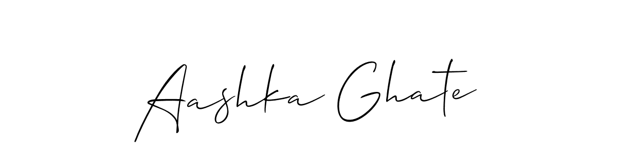 Use a signature maker to create a handwritten signature online. With this signature software, you can design (Allison_Script) your own signature for name Aashka Ghate. Aashka Ghate signature style 2 images and pictures png