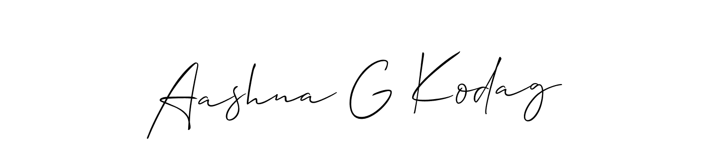 How to Draw Aashna G Kodag signature style? Allison_Script is a latest design signature styles for name Aashna G Kodag. Aashna G Kodag signature style 2 images and pictures png