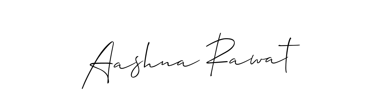 Use a signature maker to create a handwritten signature online. With this signature software, you can design (Allison_Script) your own signature for name Aashna Rawat. Aashna Rawat signature style 2 images and pictures png