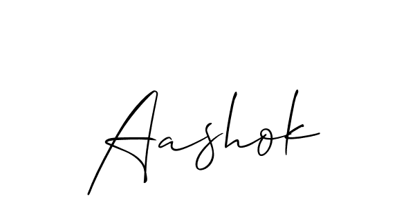 How to make Aashok name signature. Use Allison_Script style for creating short signs online. This is the latest handwritten sign. Aashok signature style 2 images and pictures png