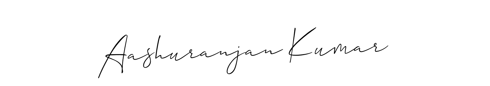 The best way (Allison_Script) to make a short signature is to pick only two or three words in your name. The name Aashuranjan Kumar include a total of six letters. For converting this name. Aashuranjan Kumar signature style 2 images and pictures png