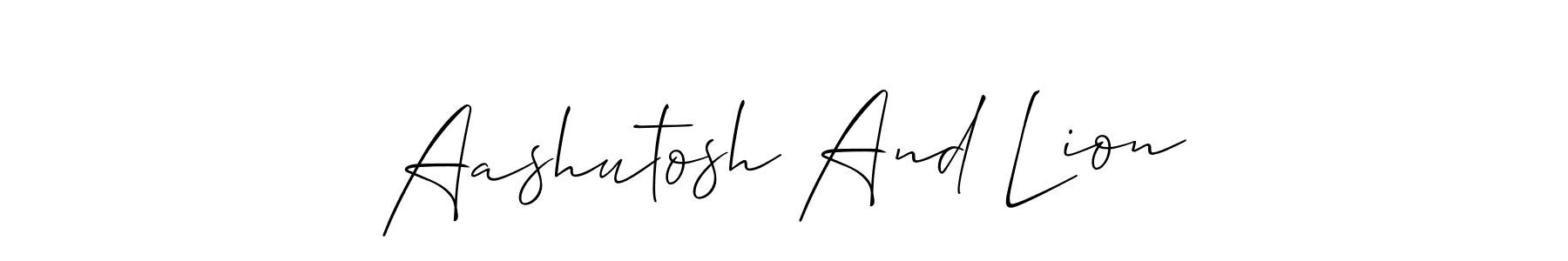 Also we have Aashutosh And Lion name is the best signature style. Create professional handwritten signature collection using Allison_Script autograph style. Aashutosh And Lion signature style 2 images and pictures png