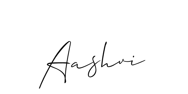 Design your own signature with our free online signature maker. With this signature software, you can create a handwritten (Allison_Script) signature for name Aashvi. Aashvi signature style 2 images and pictures png