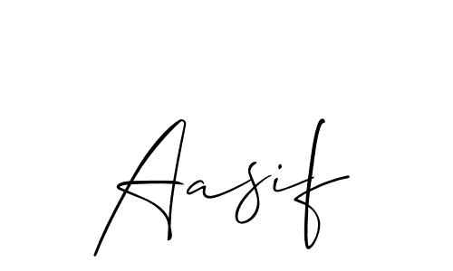 Design your own signature with our free online signature maker. With this signature software, you can create a handwritten (Allison_Script) signature for name Aasif. Aasif signature style 2 images and pictures png