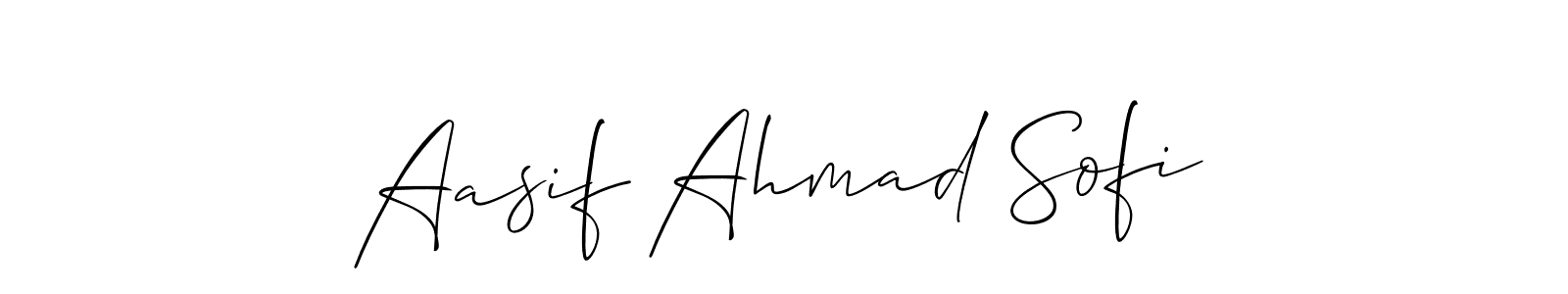 Aasif Ahmad Sofi stylish signature style. Best Handwritten Sign (Allison_Script) for my name. Handwritten Signature Collection Ideas for my name Aasif Ahmad Sofi. Aasif Ahmad Sofi signature style 2 images and pictures png