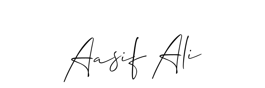 How to make Aasif Ali name signature. Use Allison_Script style for creating short signs online. This is the latest handwritten sign. Aasif Ali signature style 2 images and pictures png