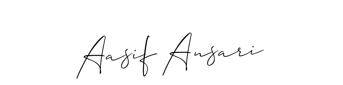 Make a beautiful signature design for name Aasif Ansari. With this signature (Allison_Script) style, you can create a handwritten signature for free. Aasif Ansari signature style 2 images and pictures png