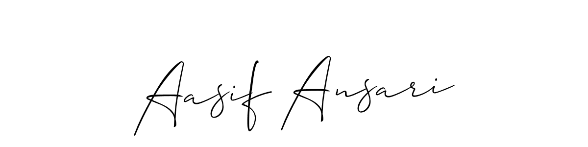 Make a beautiful signature design for name Aasif Ansari. With this signature (Allison_Script) style, you can create a handwritten signature for free. Aasif Ansari signature style 2 images and pictures png