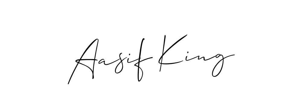 if you are searching for the best signature style for your name Aasif King. so please give up your signature search. here we have designed multiple signature styles  using Allison_Script. Aasif King signature style 2 images and pictures png