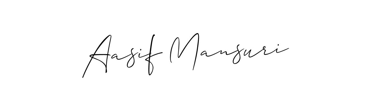 Also we have Aasif Mansuri name is the best signature style. Create professional handwritten signature collection using Allison_Script autograph style. Aasif Mansuri signature style 2 images and pictures png