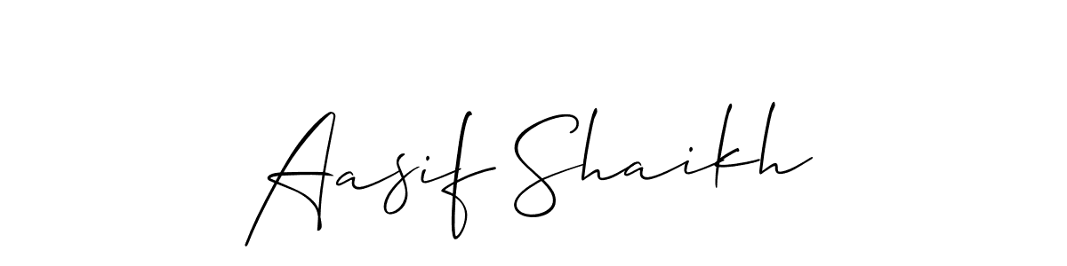 Design your own signature with our free online signature maker. With this signature software, you can create a handwritten (Allison_Script) signature for name Aasif Shaikh. Aasif Shaikh signature style 2 images and pictures png