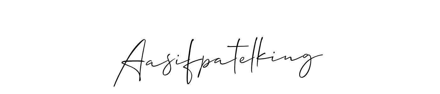 Also we have Aasifpatelking name is the best signature style. Create professional handwritten signature collection using Allison_Script autograph style. Aasifpatelking signature style 2 images and pictures png